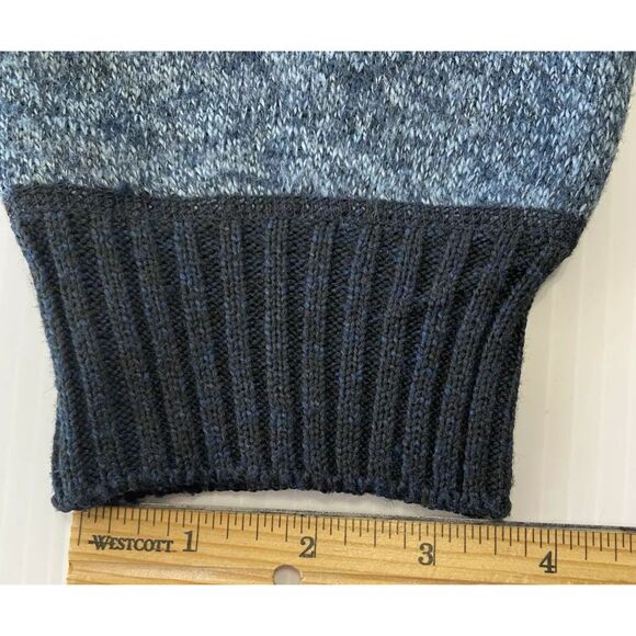 YeoKou Men’s Cardigan Blue Full Zip Cashmere Wool Blend Plaid Lined Size L - Picture 11 of 12